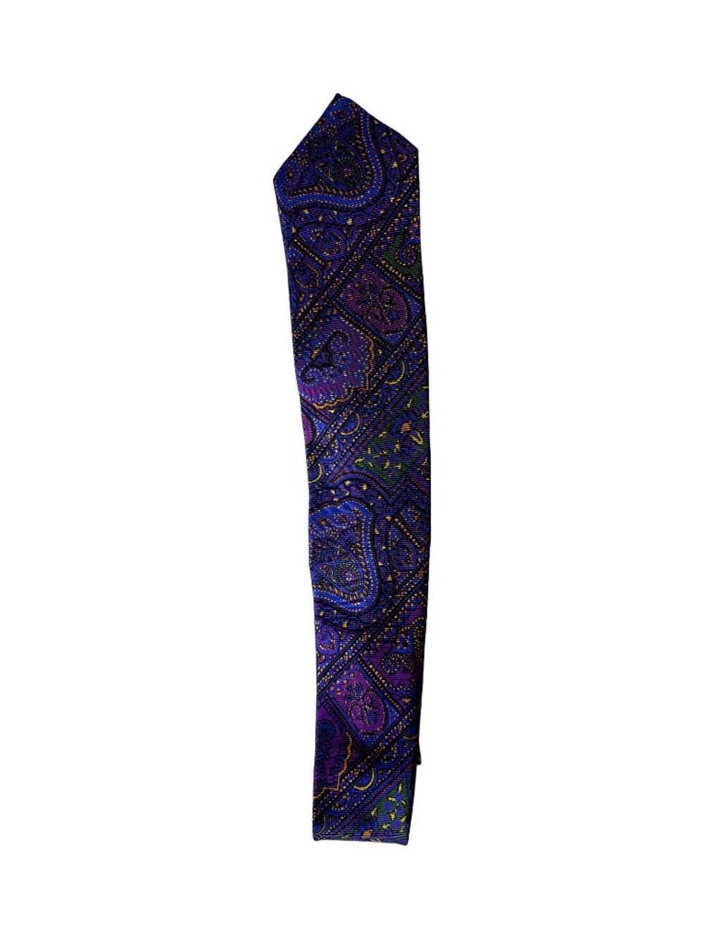 Drake's Silk Tie Paisley Purple Handmade